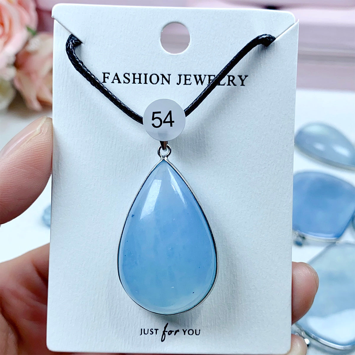 High-Quality Aquamarine Crystal Pendant