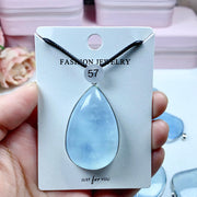 High-Quality Aquamarine Crystal Pendant