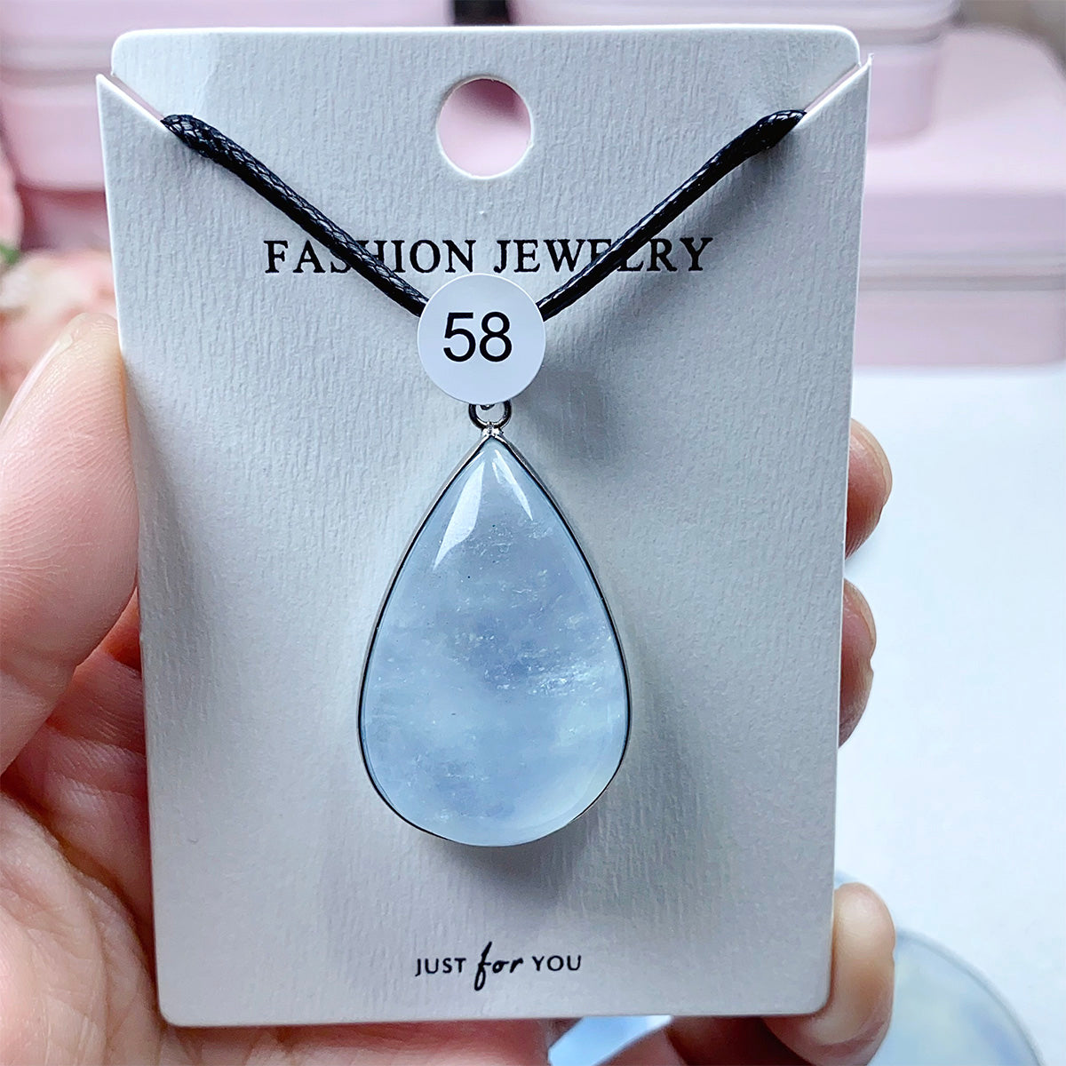High-Quality Aquamarine Crystal Pendant