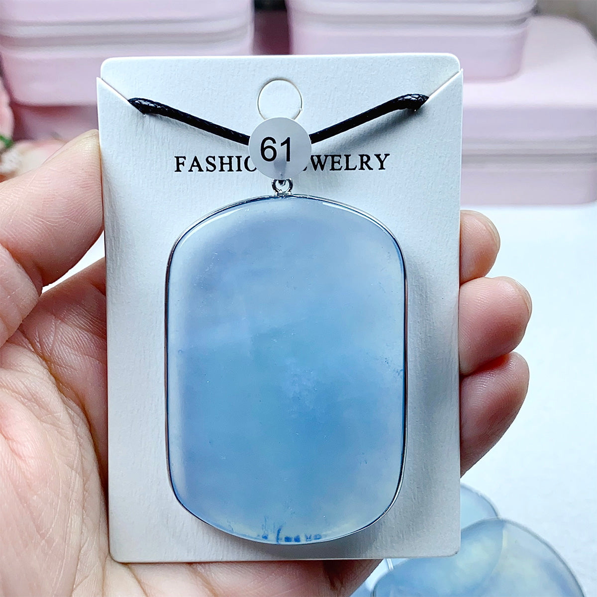 High-Quality Aquamarine Crystal Pendant