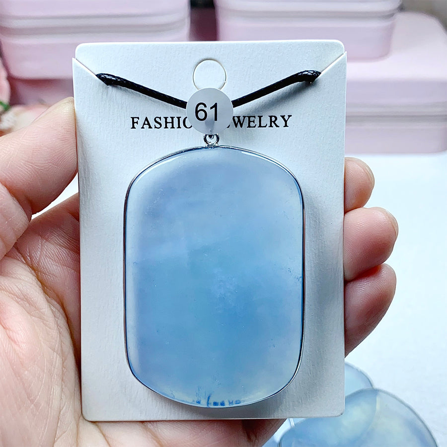 High-Quality Aquamarine Crystal Pendant