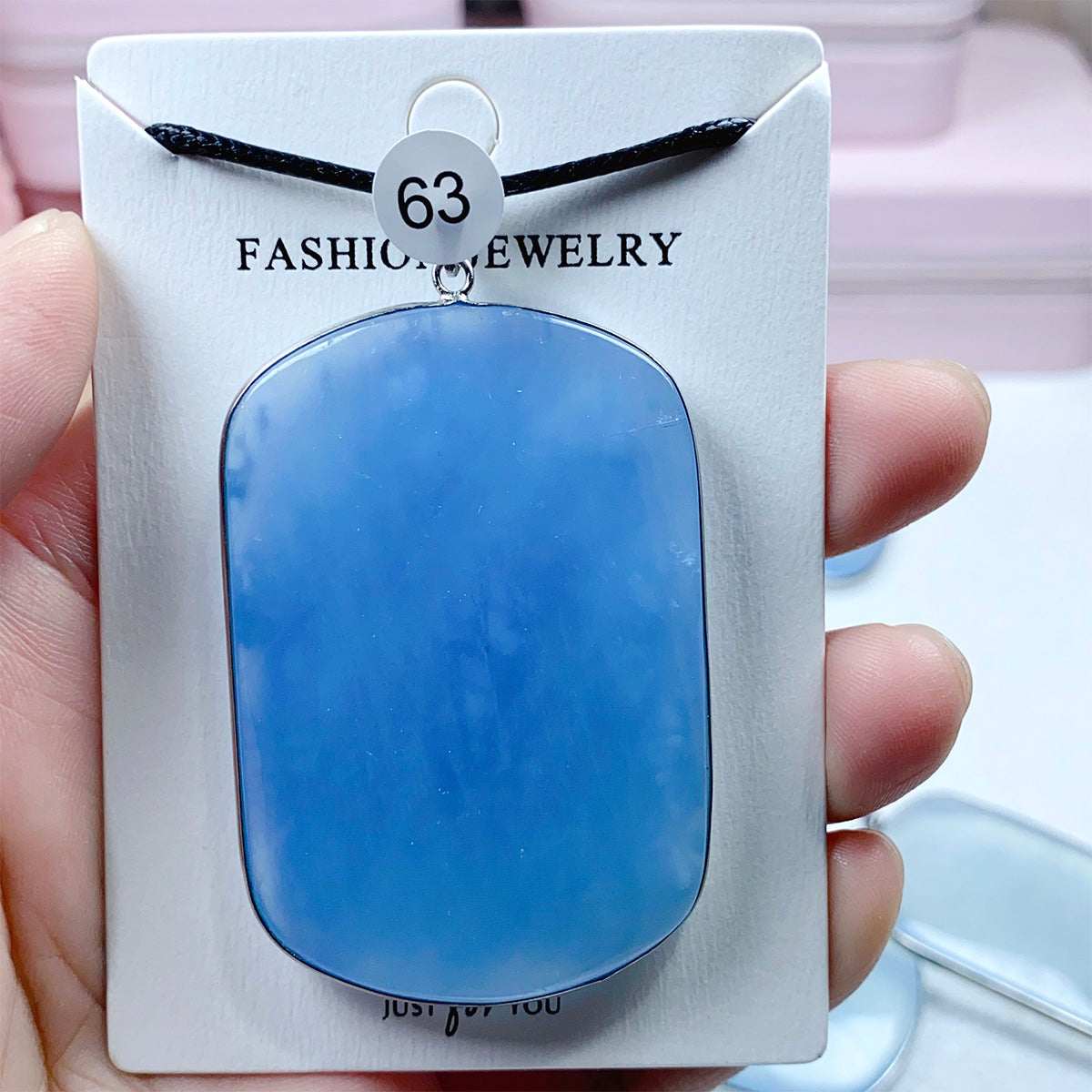 High-Quality Aquamarine Crystal Pendant