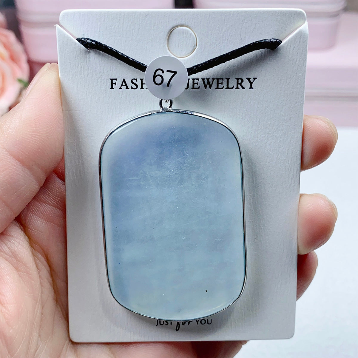 High-Quality Aquamarine Crystal Pendant