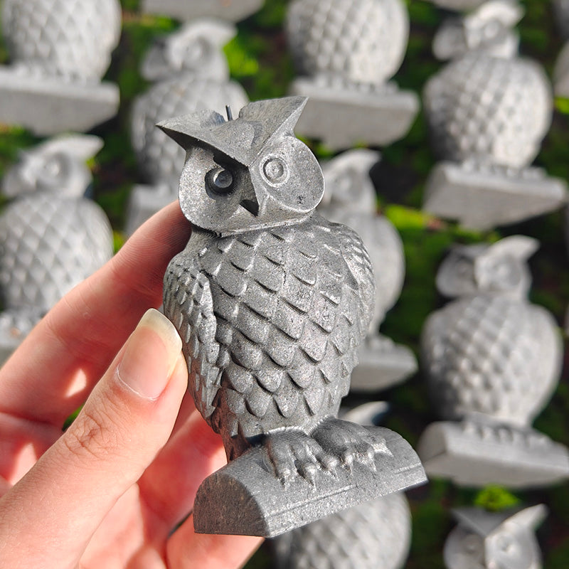 Cute Shungite Owl Carvings