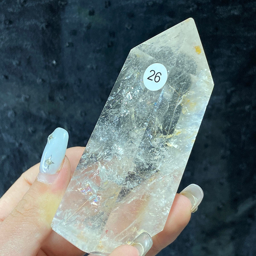 Rutilated Quartz Crystal Tower