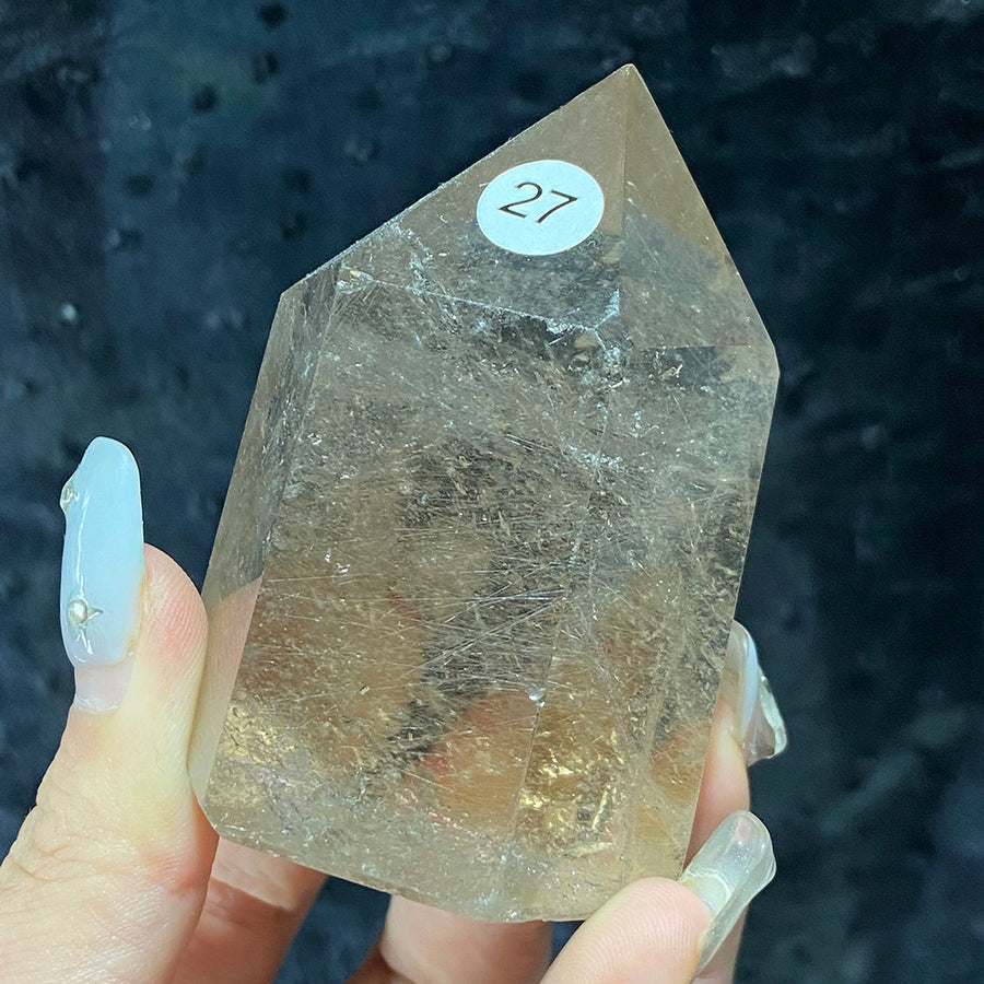 Rutilated Quartz Crystal Tower