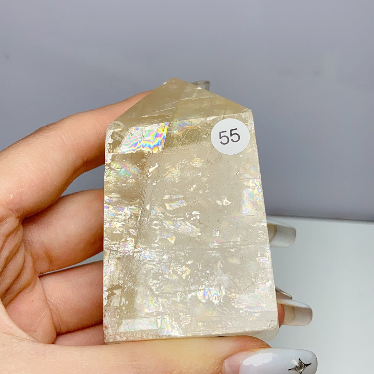 Honey Calcite With Fire Quartz Tower Ore Obelisk Mineral Healing Energy Home Decoration