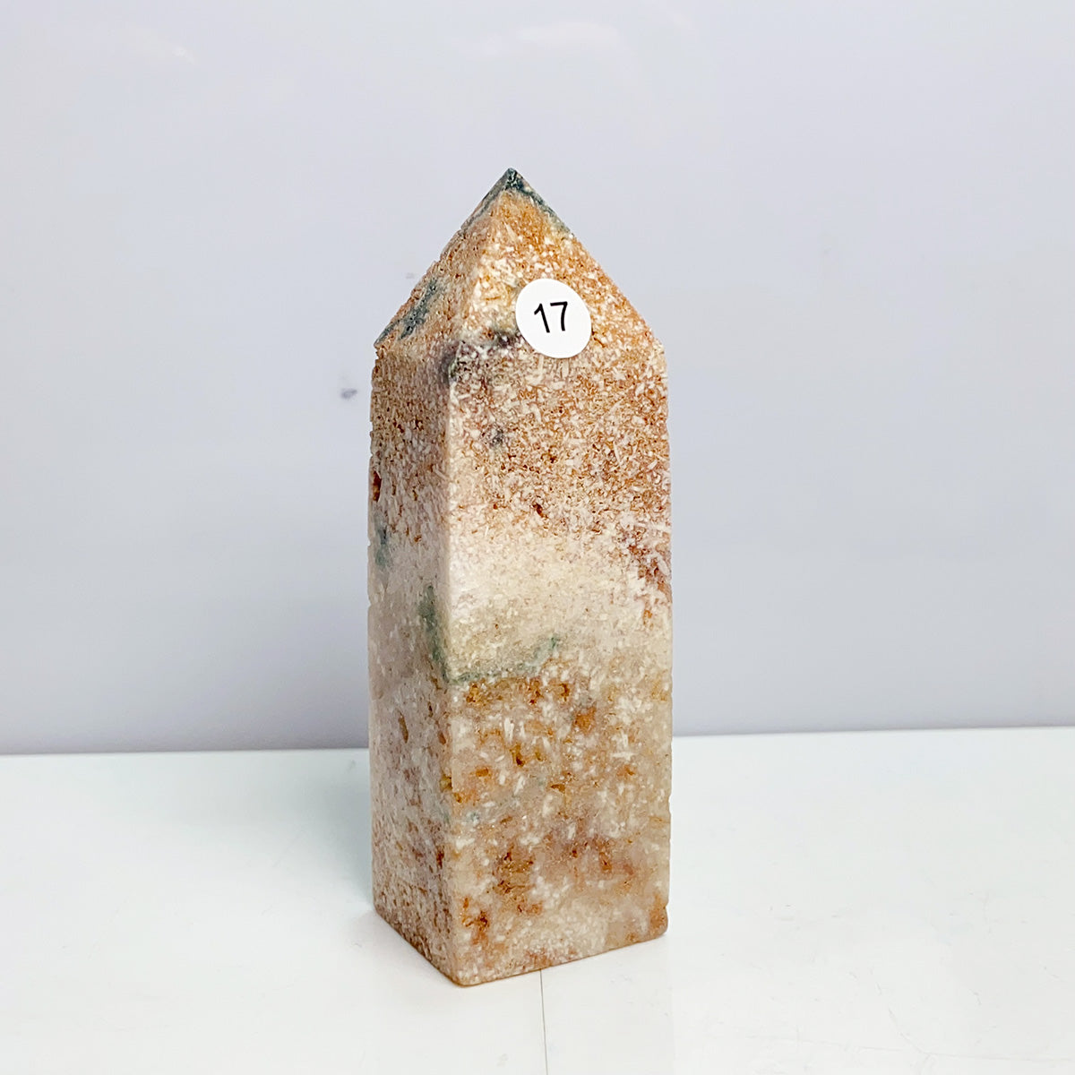 Pink Amethyst Flower Agate Tower Crystal Reiki Meditation Mineral Healing Home Decoration