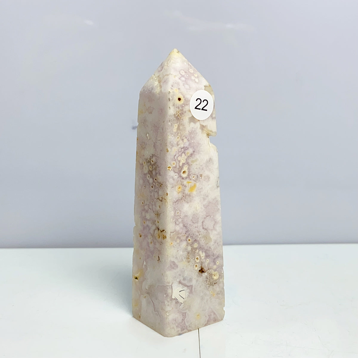 Pink Amethyst Flower Agate Tower Crystal Reiki Meditation Mineral Healing Home Decoration