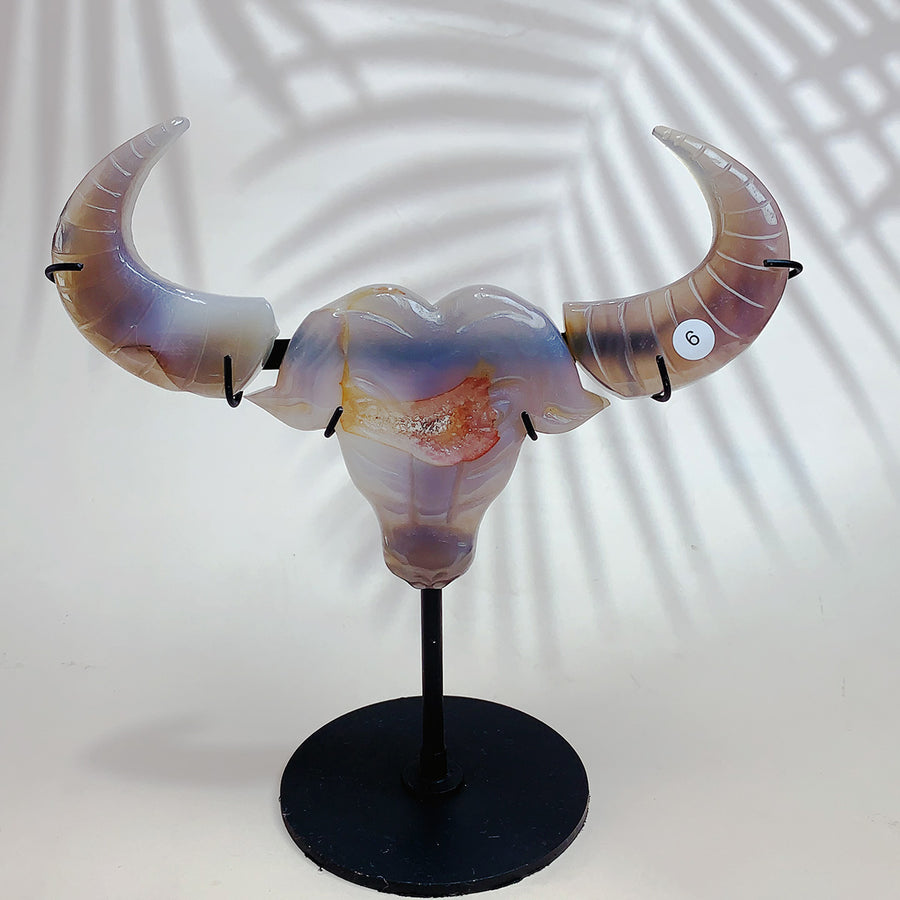 Natural Crystal Cluster Aagate Ox Dhead