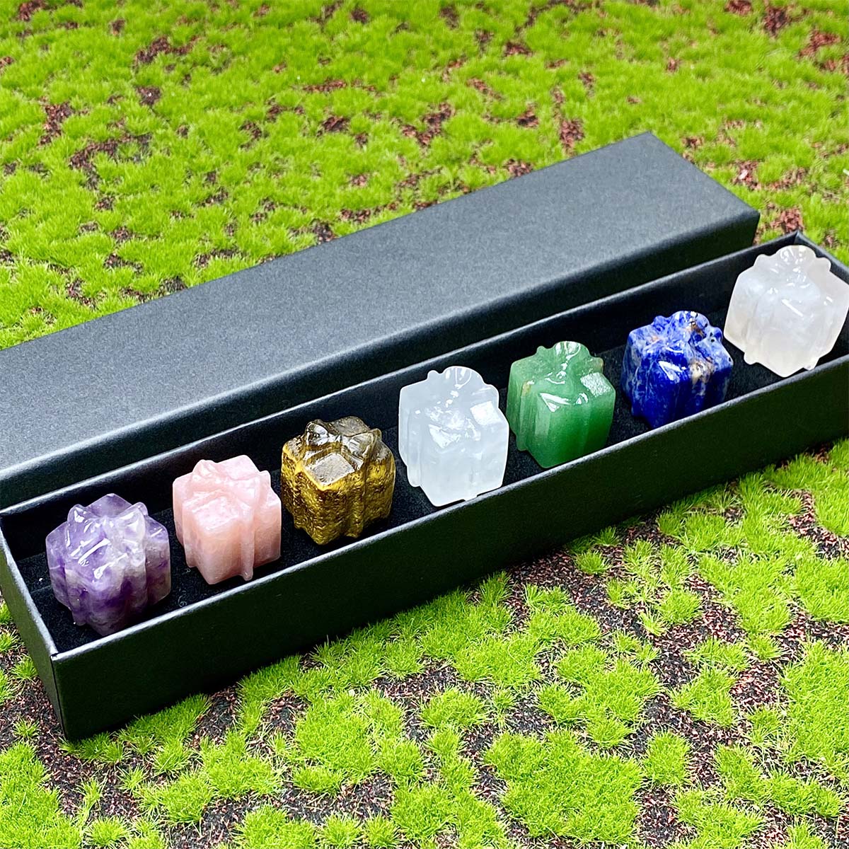 Christmas Crystal Carving Gift Gem Seven Chakras