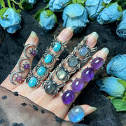 Different Materials Crystal Rings