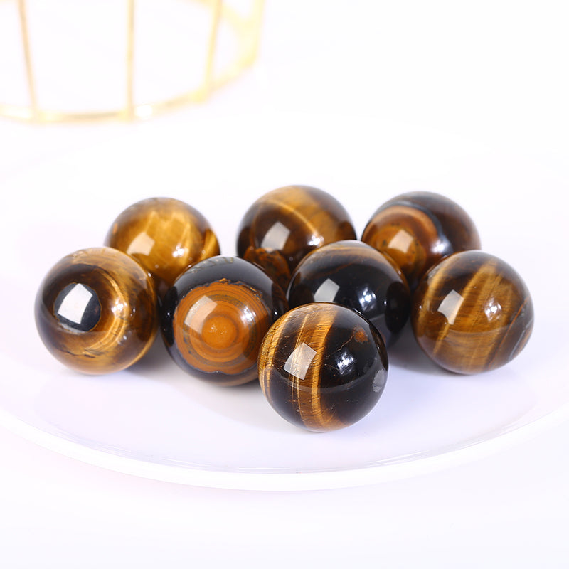 Natural Yellow Tiger-eye Crystal Sphere