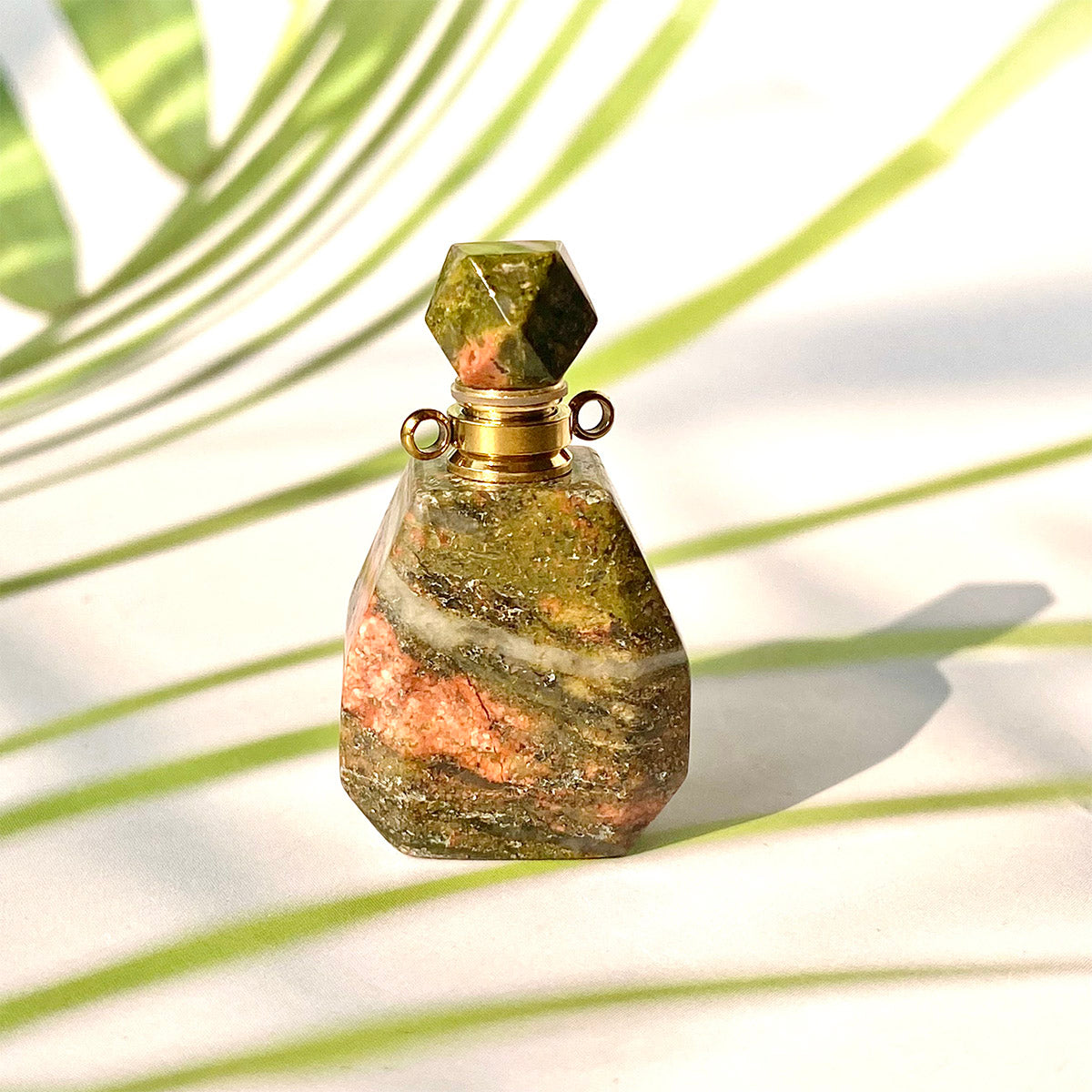 Crystal Perfume Bottle (Amethyst /Lapis Lazuli / Sunstone / Amazonite / Fluorite)