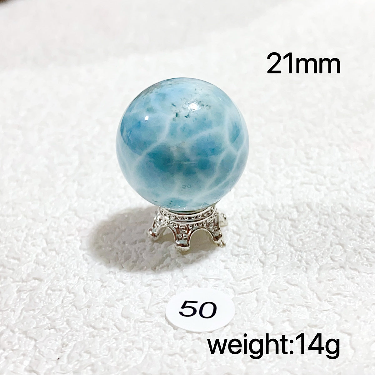 Larimar Natural Crystal Sphere