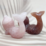 Hand Carved Crystal Mermaid