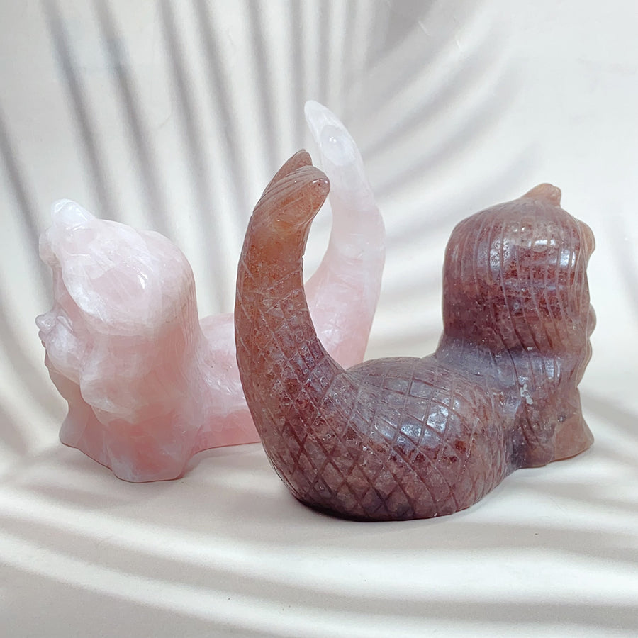 Hand Carved Crystal Mermaid