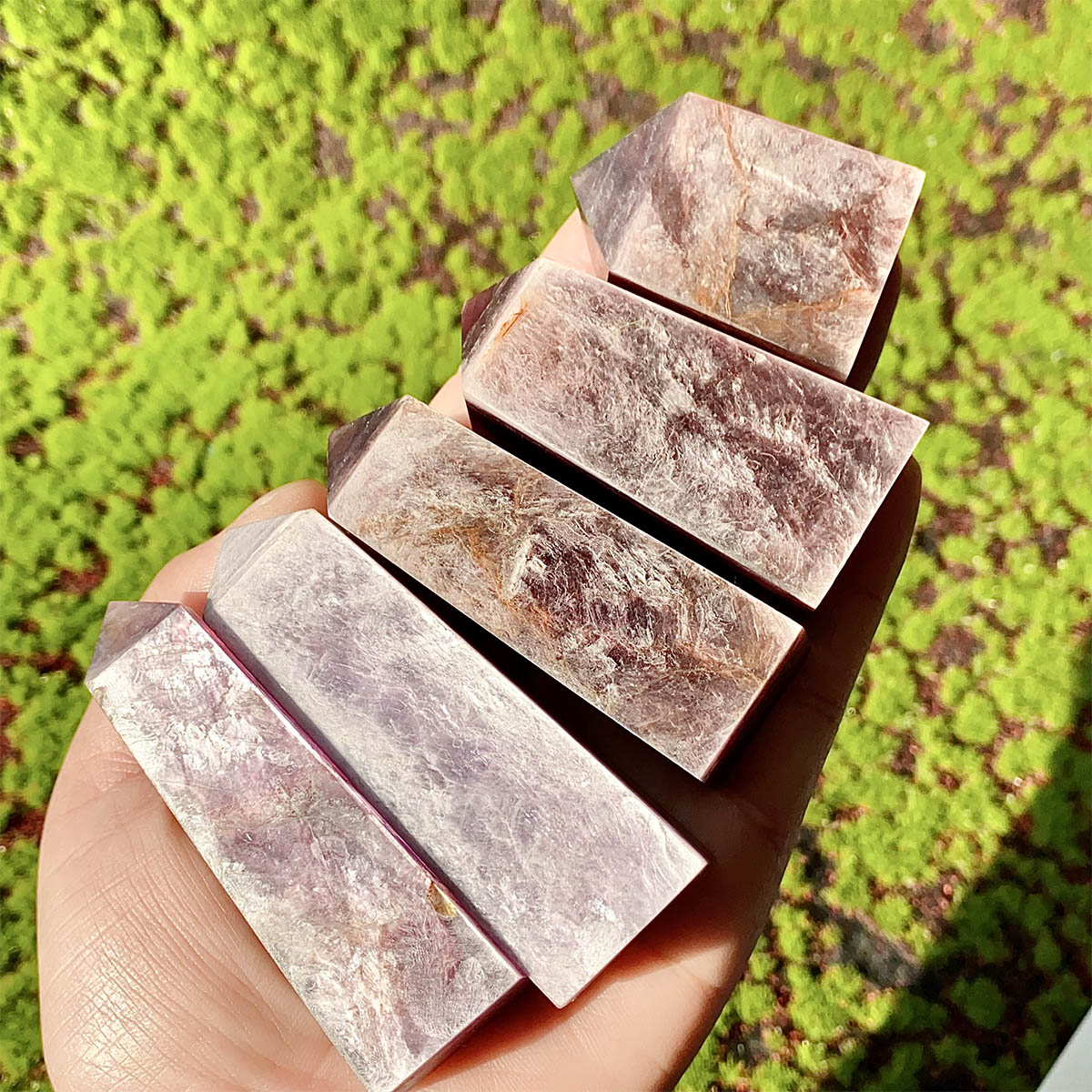 Natural Crystal Lepidolite Tower Purple Mica Point