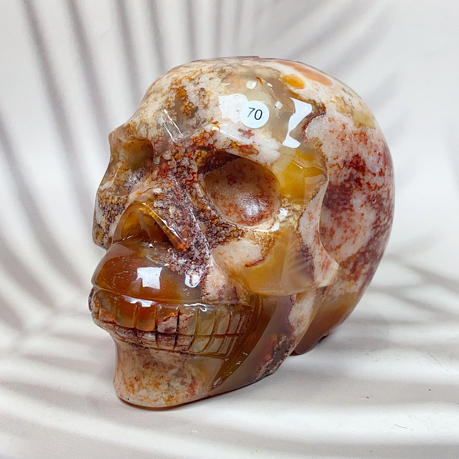 Carnelian Crystal Carving Skull