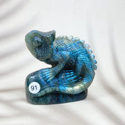 Blue Labradorite Crystal Carved  Lizard
