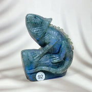Blue Labradorite Crystal Carved  Lizard
