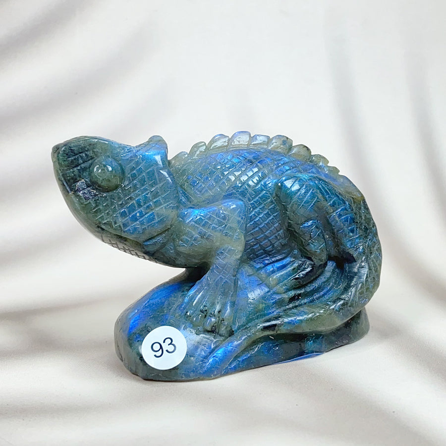 Blue Labradorite Crystal Carved  Lizard