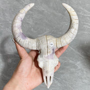 Crystals Pink Amethyst Sheepshead Skull