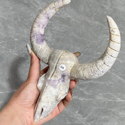 Crystals Pink Amethyst Sheepshead Skull