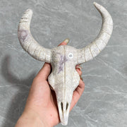 Crystals Pink Amethyst Sheepshead Skull
