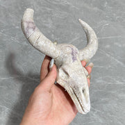 Crystals Pink Amethyst Sheepshead Skull