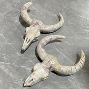 Crystals Pink Amethyst Sheepshead Skull