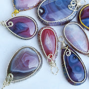 Pink Carnelian Pendant Diy Crystal Agate Necklace