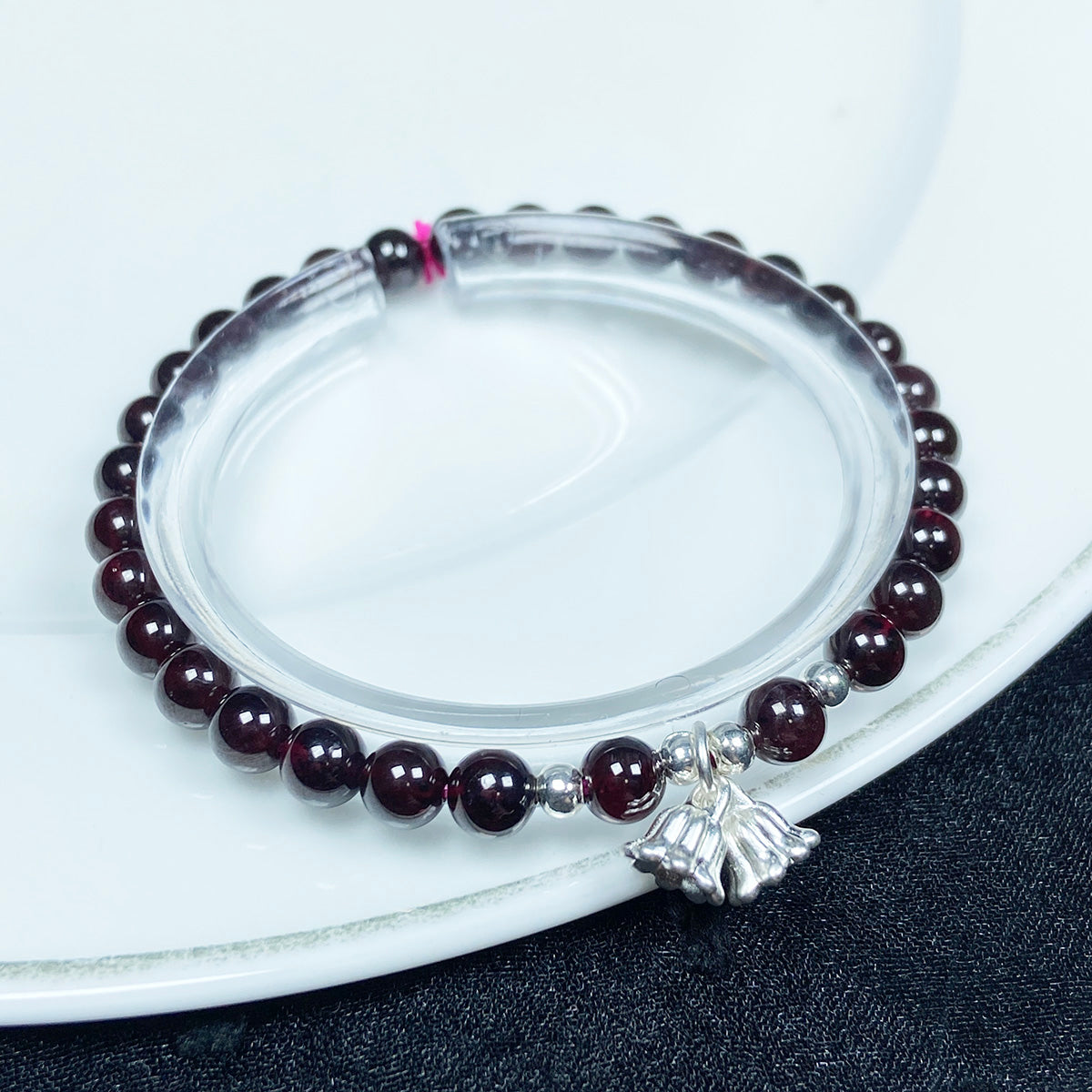 5mm Garnet Beads Design Bracelets Lucky Energy Healing Gemstone Jewelry Charm