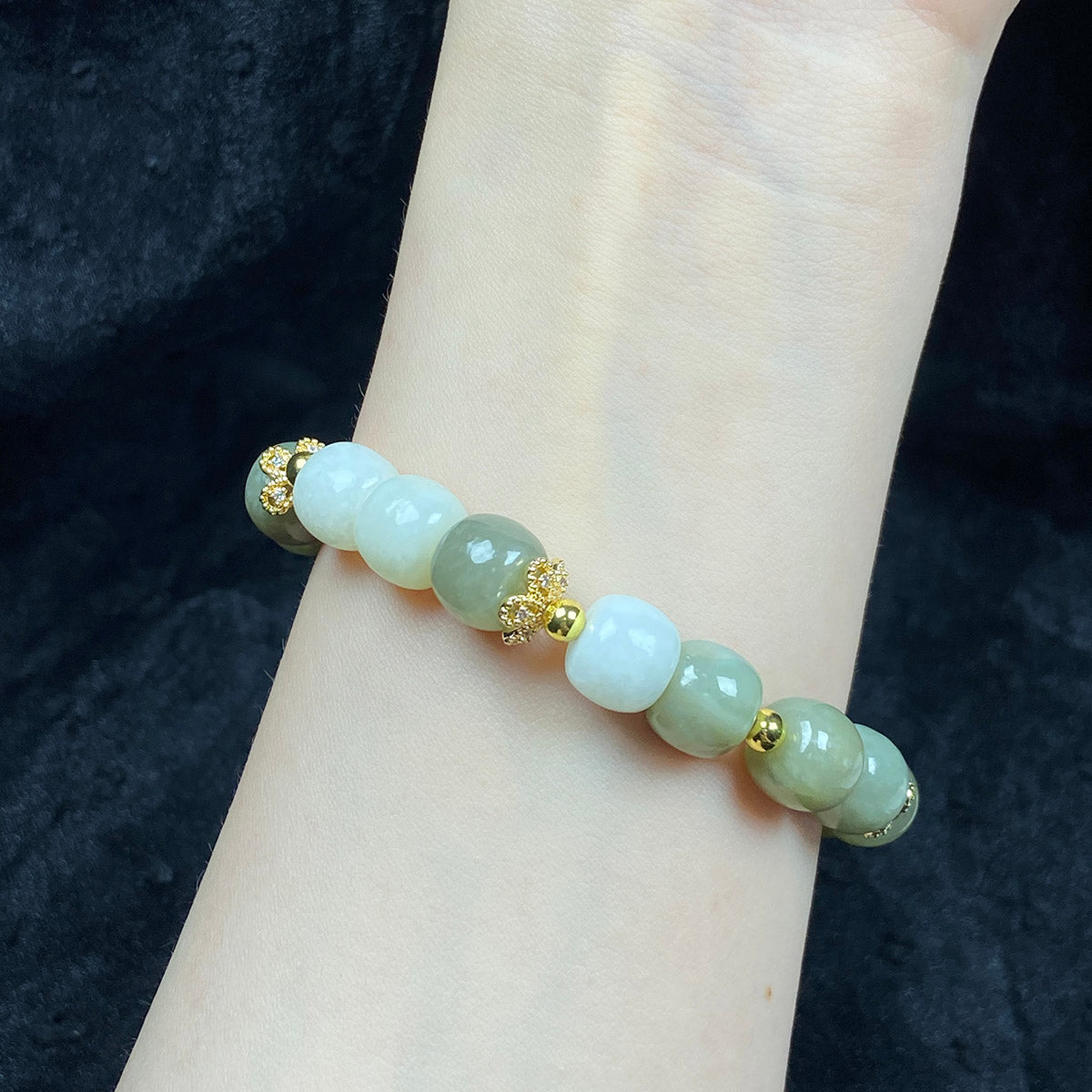 10mm Green Jade Beaded Bracelet Reiki Crystal Healing Energy Jewelry Gemstone
