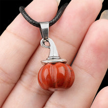 Load image into Gallery viewer, Natural Crystal, Halloween Witch Hat, Pumpkin Pendant