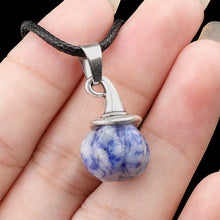 Load image into Gallery viewer, Natural Crystal, Halloween Witch Hat, Pumpkin Pendant