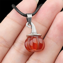 Load image into Gallery viewer, Natural Crystal, Halloween Witch Hat, Pumpkin Pendant
