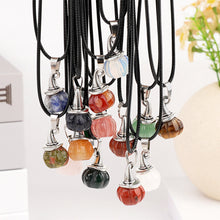 Load image into Gallery viewer, Natural Crystal, Halloween Witch Hat, Pumpkin Pendant