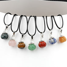 Load image into Gallery viewer, Natural Crystal, Halloween Witch Hat, Pumpkin Pendant