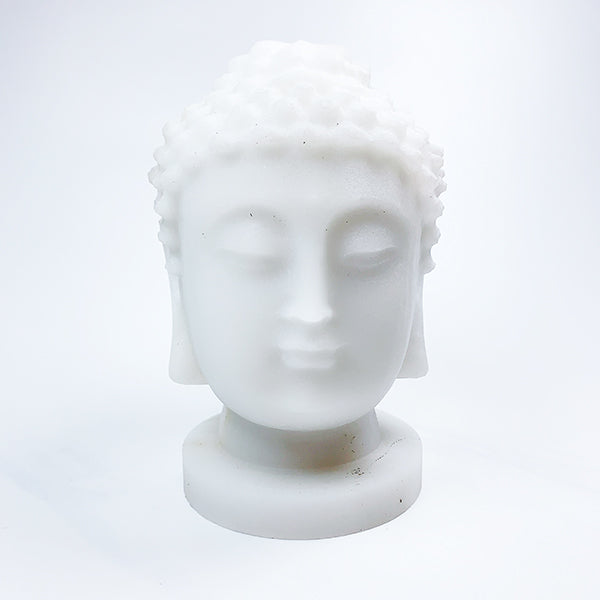 Obsidian and White Jade Buddha head