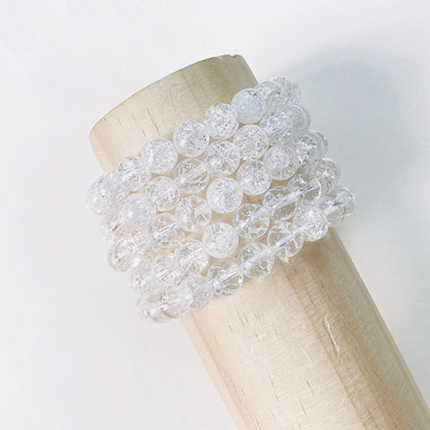 Cracked Clear Quartz Bracelet