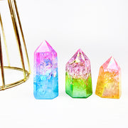 Beautiful Aura  Cracked  Quartz Tower/Point