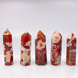 Natural Red Moss Agate Tower/ Point
