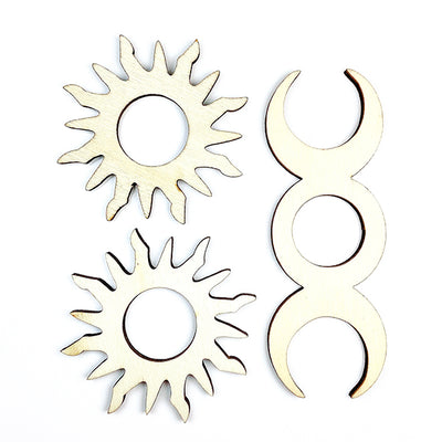 Beautiful Wood Sun/Moon Sphere Stand