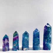 Beautiful Rainbow Fluorite Tower/Point