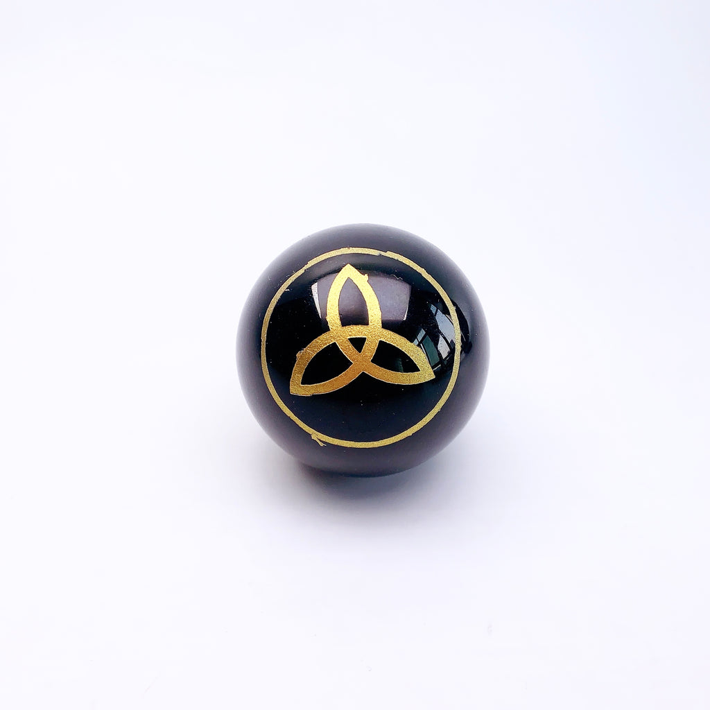 Beautiful Printed Obsidian Sphere