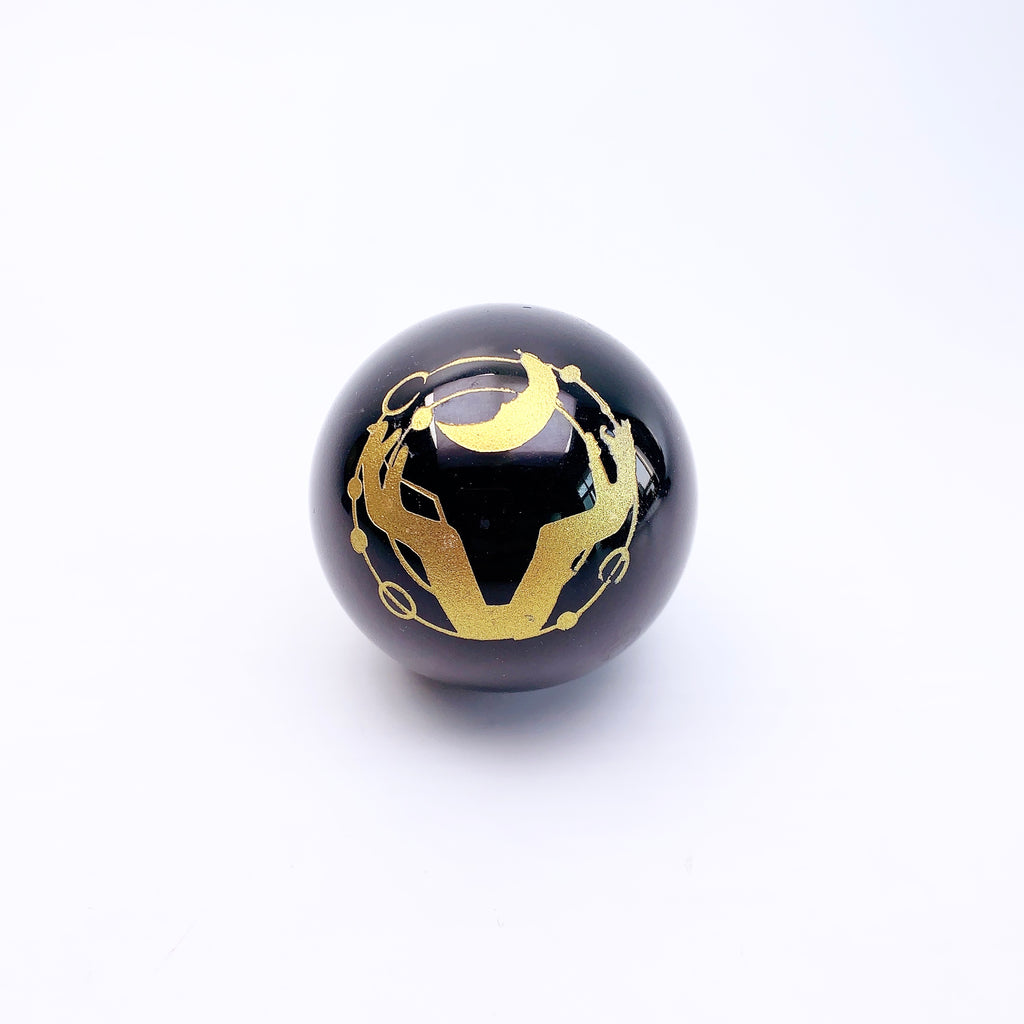 Beautiful Printed Obsidian Sphere