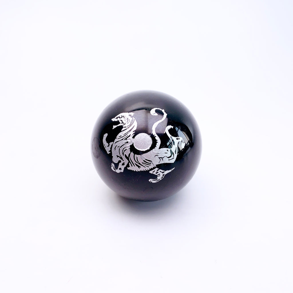 Beautiful Printed Obsidian Sphere