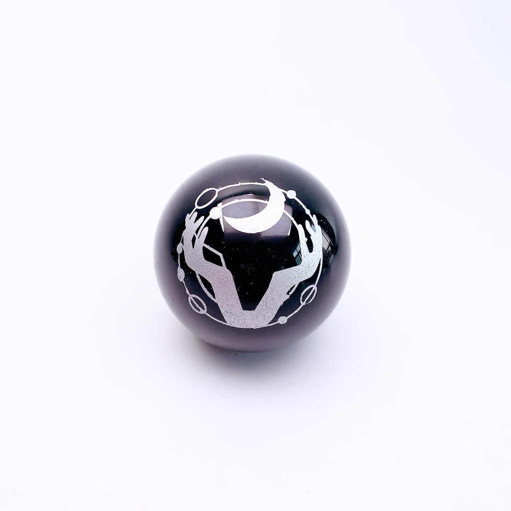 Beautiful Printed Obsidian Sphere