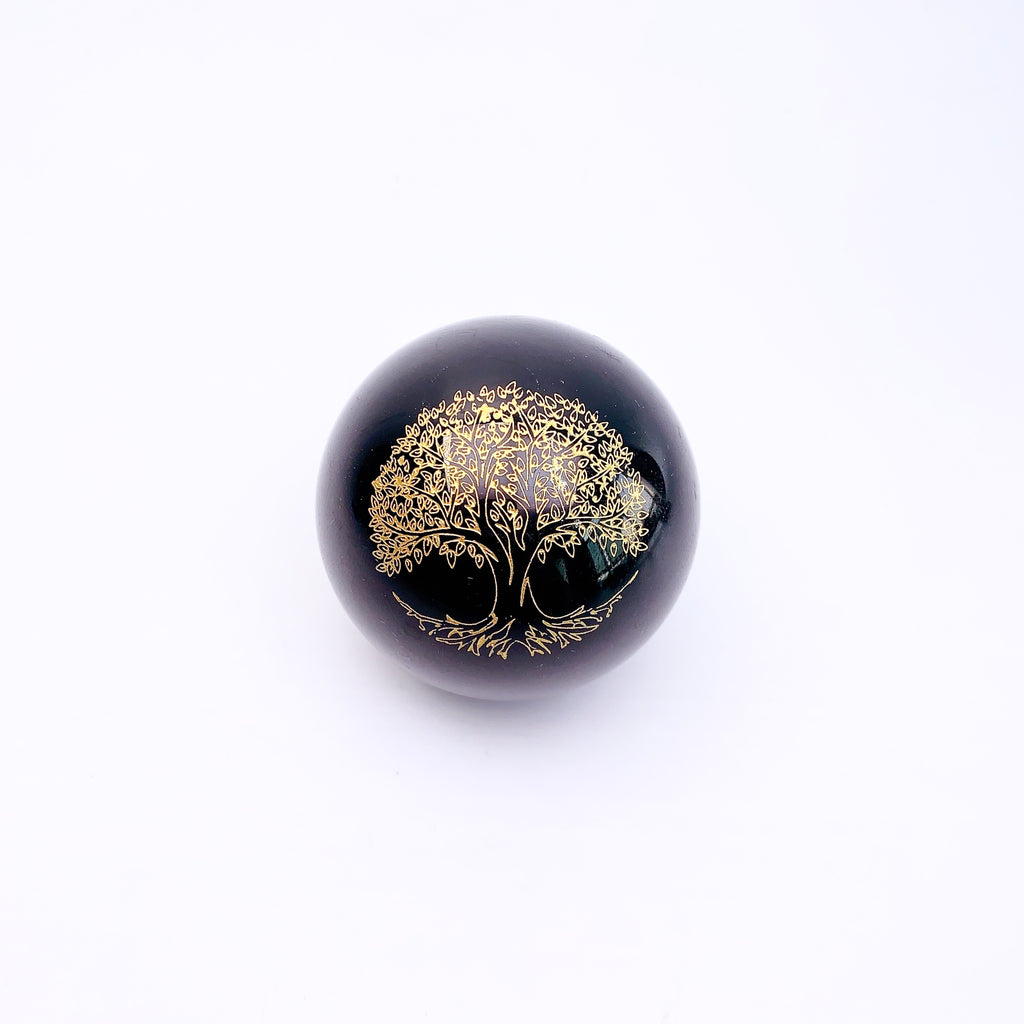 Beautiful Printed Obsidian Sphere